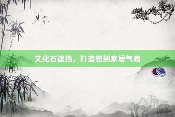 文化石遮挡，打造独到家居气魄